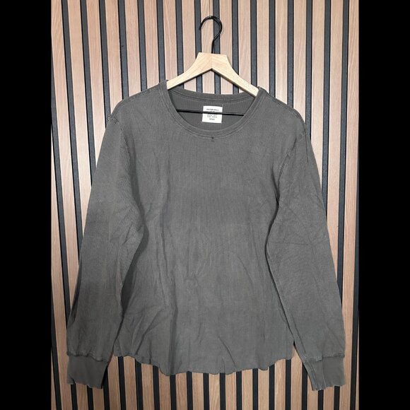 Buck Mason T Shirt Large Mens Gray Vintage Thermal Surplus Tee Pullover Crewneck - Picture 1 of 9
